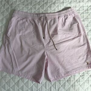Polo Ralph Lauren Men’s  Pink Seersucker Swim Shorts